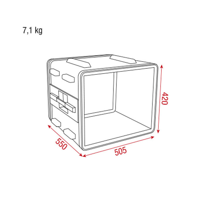 DAP Audio ABS Double Door Case  8HE